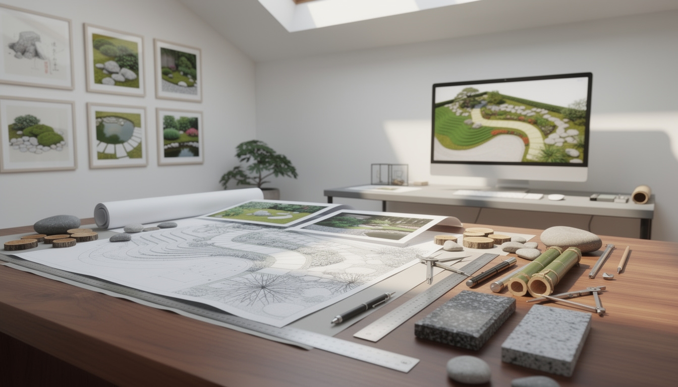 Studio projektowe Zogiha – przestrzeń pracy nad projektami ogrodów japońskich